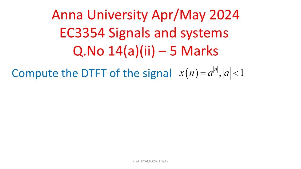 Discrete time Fourier transform questions