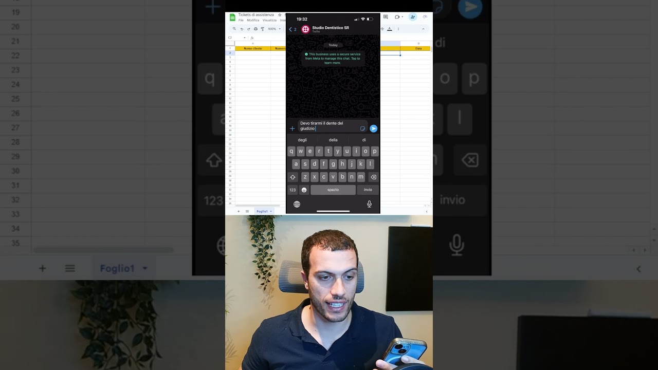 Assistente AI su Whatsapp, che riesce a gestire le richieste pi&ugrave; frequenti, la presa appuntamenti, l