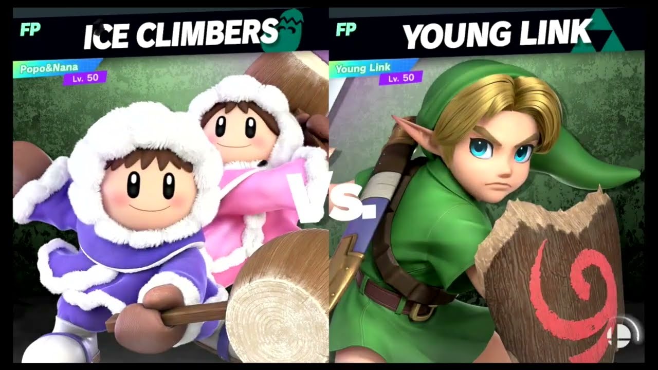 Super Smash Bros Ultimate Amiibo Fights – Ice Climbers vs the World #22 Ice Climbers vs Young Link
