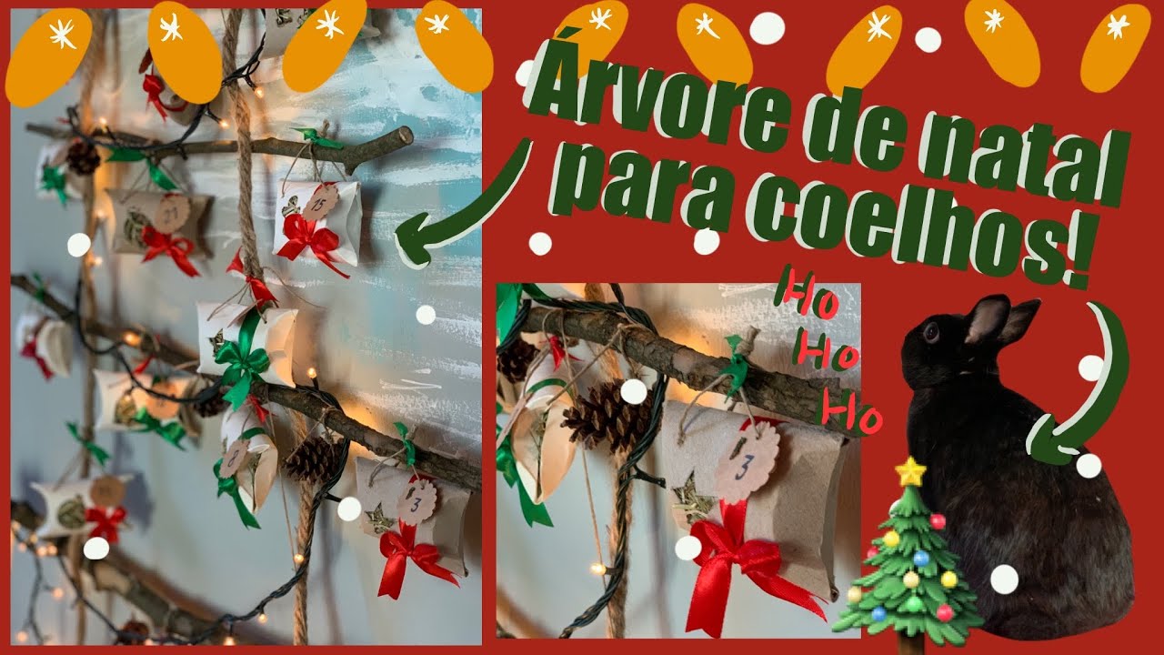 COMO FAZER UMA ÁRVORE DE NATAL PARA COELHOS + CALENDÁRIO DE NATAL 🎄