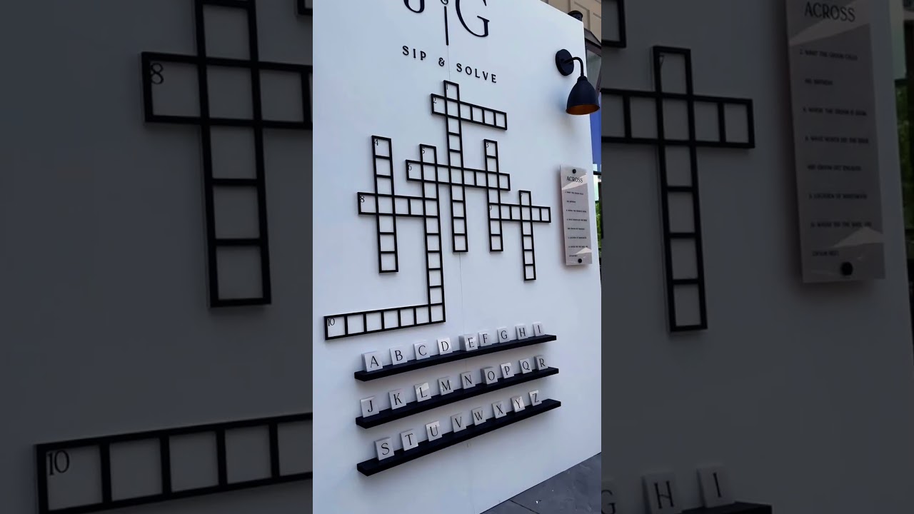 Interactive Wedding Fun: Guests Solve a Giant Crossword Puzzle! #weddingplanning #weddingdecoration