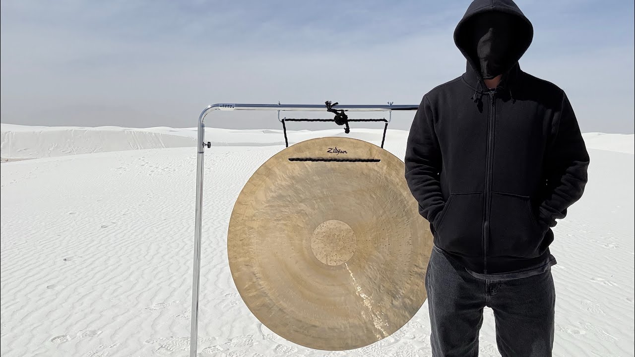 GONG SLAYER - White Sands (40” Zildjian Wind Gong) #whitesands #zildjian #gongs #newmexico