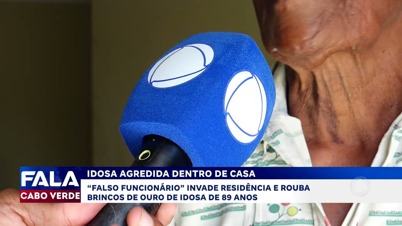 Idosa agredida dentro de casa por um falso funcionário que invadiu sua residência