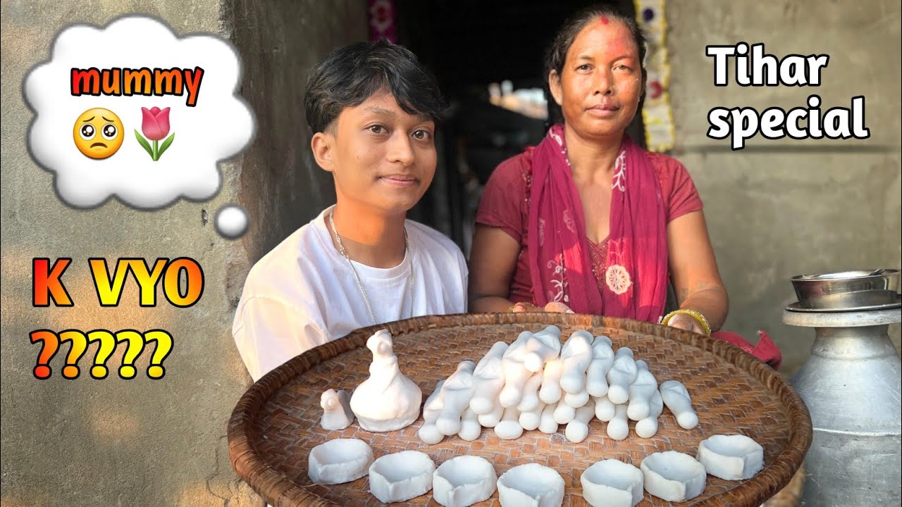 🌸 Laxmi Puja Tihar Special 🪔 Making Traditional Dhikri Roti | Nepali Festival Food & Culture