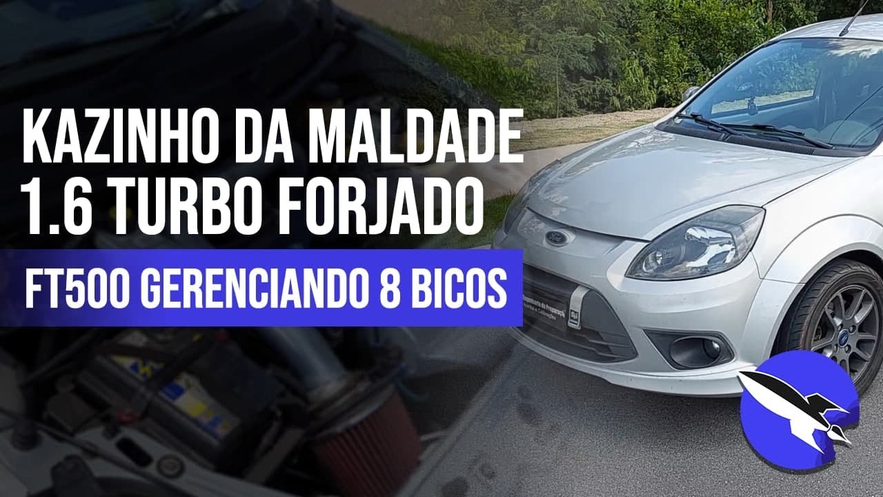 Ford Ka DO MAL 1.6 Turbo Forjado de @FuelTechOficial FT500 . Monstro com muita Potência! 1.5 Bar de pressão