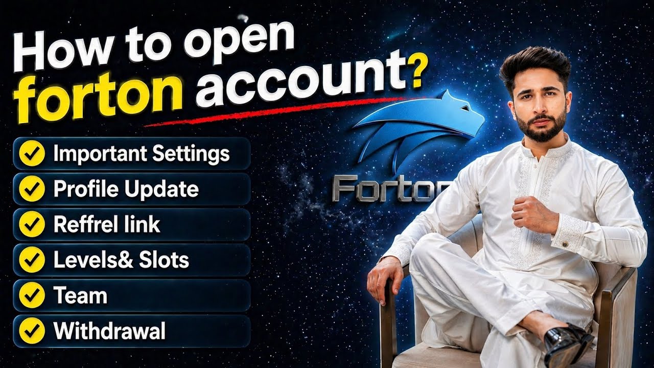 How To Open Forton Account| Important Settings|Profile|Levels|Reffrel link