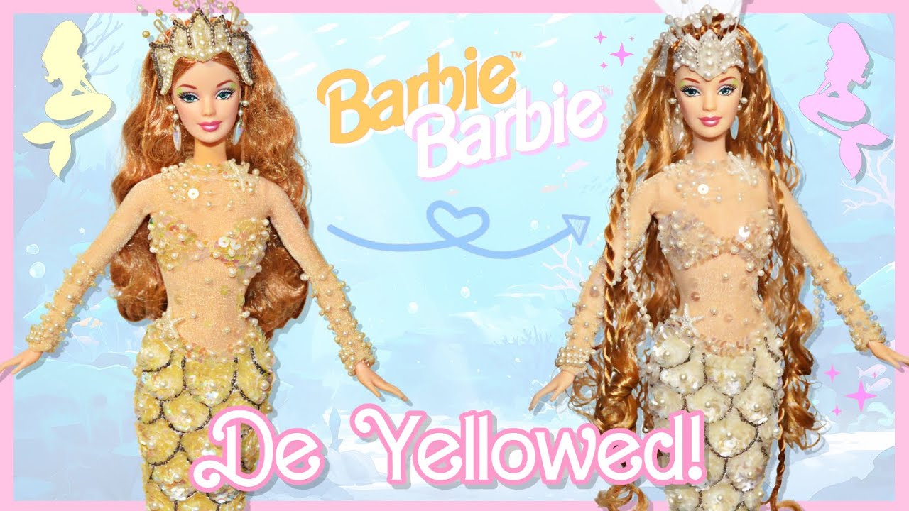 I De-Yellowed Enchanted Mermaid Barbie 2001! (Tribute to Mom 🌹)