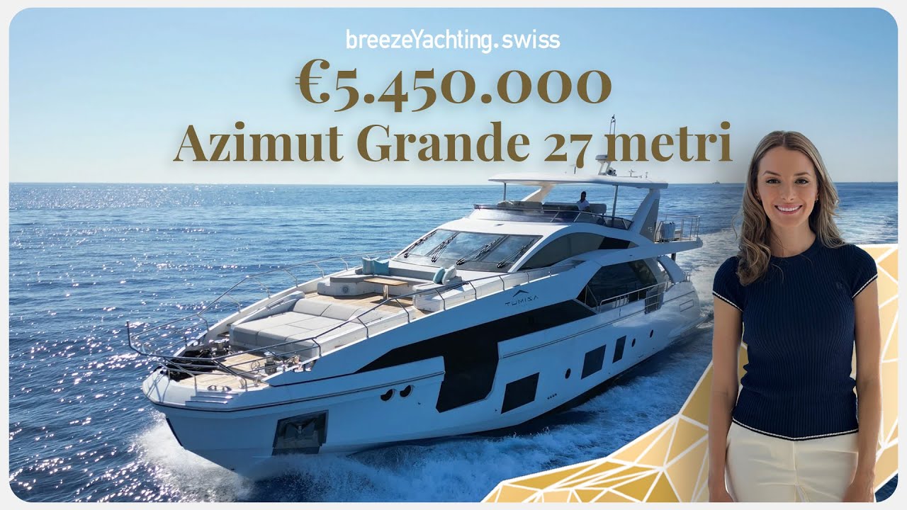 Откройте для себя 2018 Azimut Grande 27 Metri для продажи | Эксклюзивная прогулка по яхте