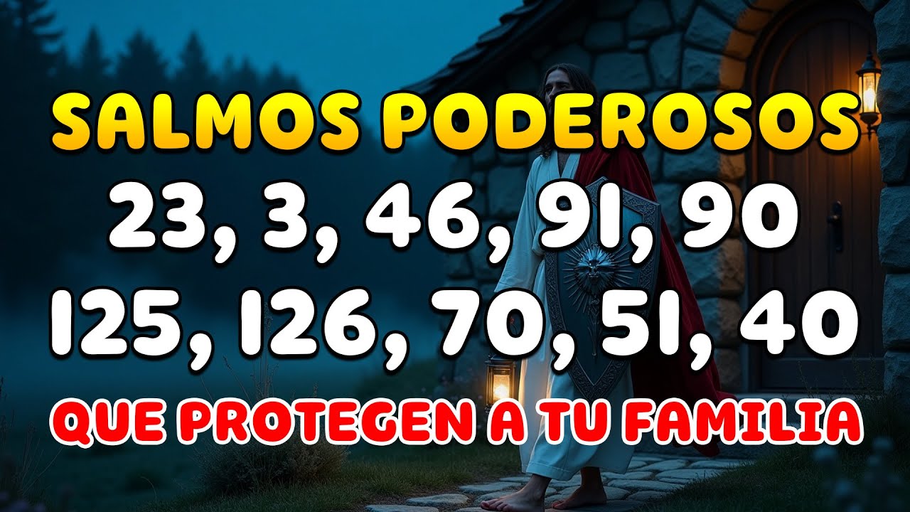 Salmo 23, 3, 46, 91, 90, 125, 126, 70, 51, 40 - ORACIONES QUE PROTEGEN A TU FAMILIA Y HOGAR