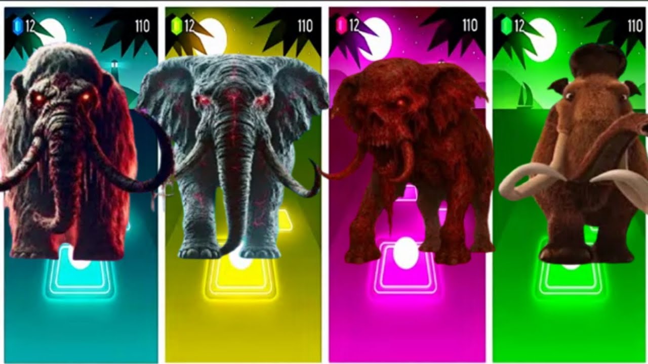 Zombie Elephant 🐘 🆚 Zombie dear 🆚 Zombie elephant 🐘 🆚 Zombie camel 🐪|white tiles hop
