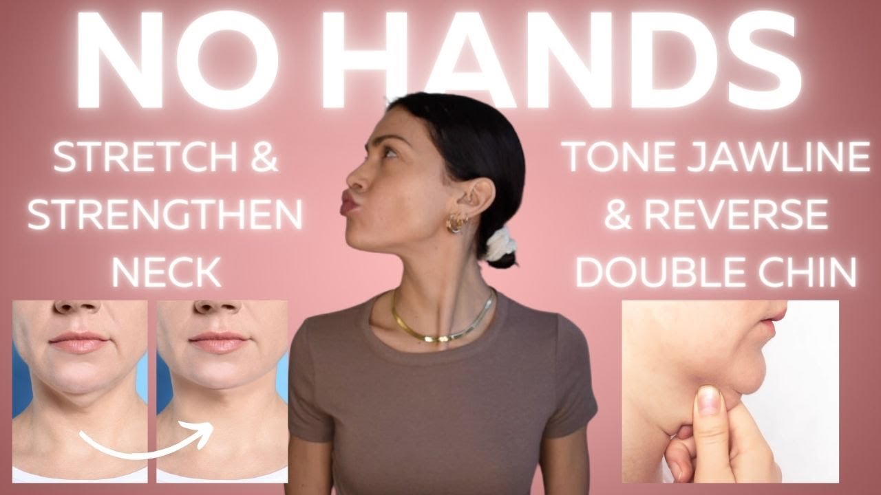 No Hands Required Face Yoga | LOWER FACE | Reverse Double Chin, Tone & Stretch Neck, Tone Jawline