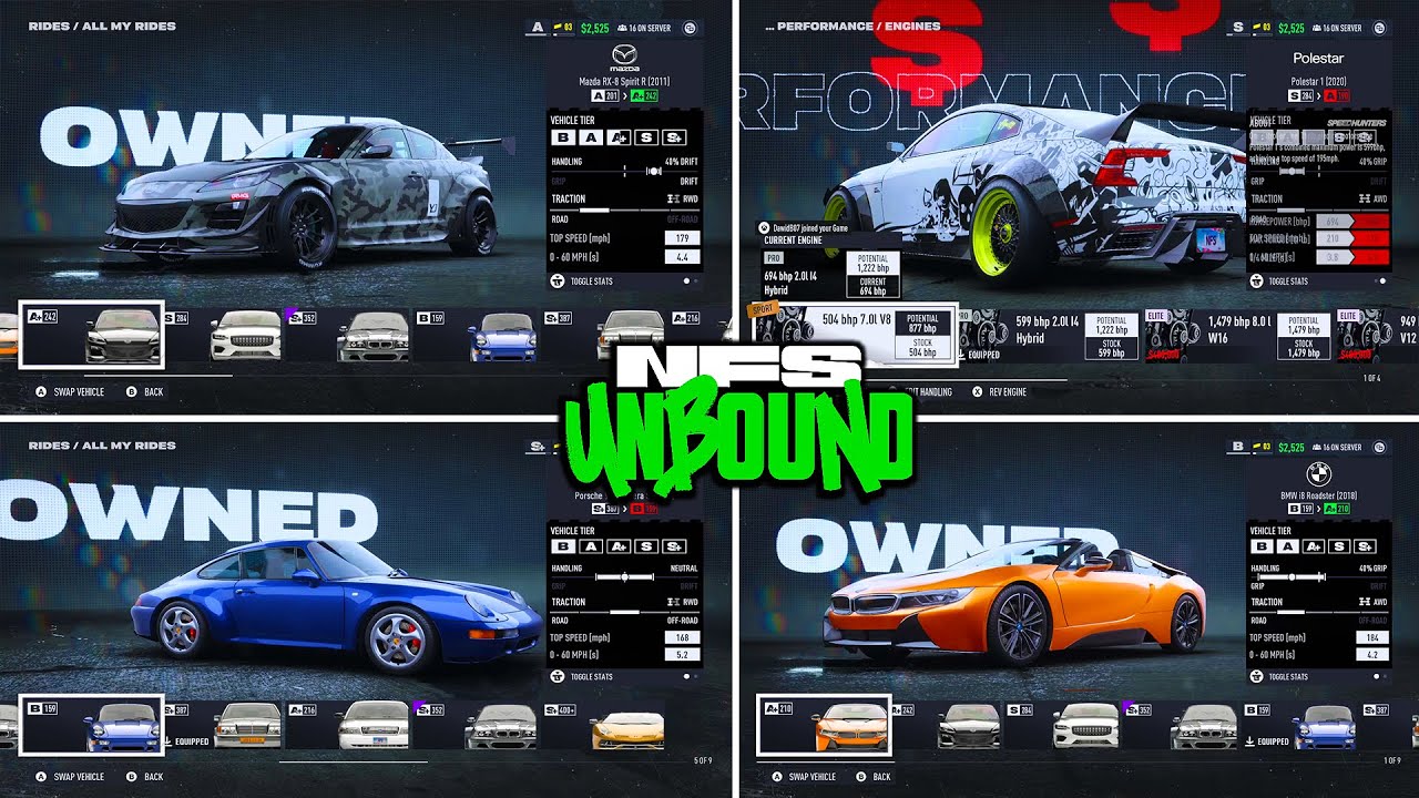 NFS UNBOUND — ЛУЧШИЕ МАШИНЫ ДЛЯ ПОКУПКИ В КАЖДОМ КЛАССЕ ОНЛАЙН!⭐