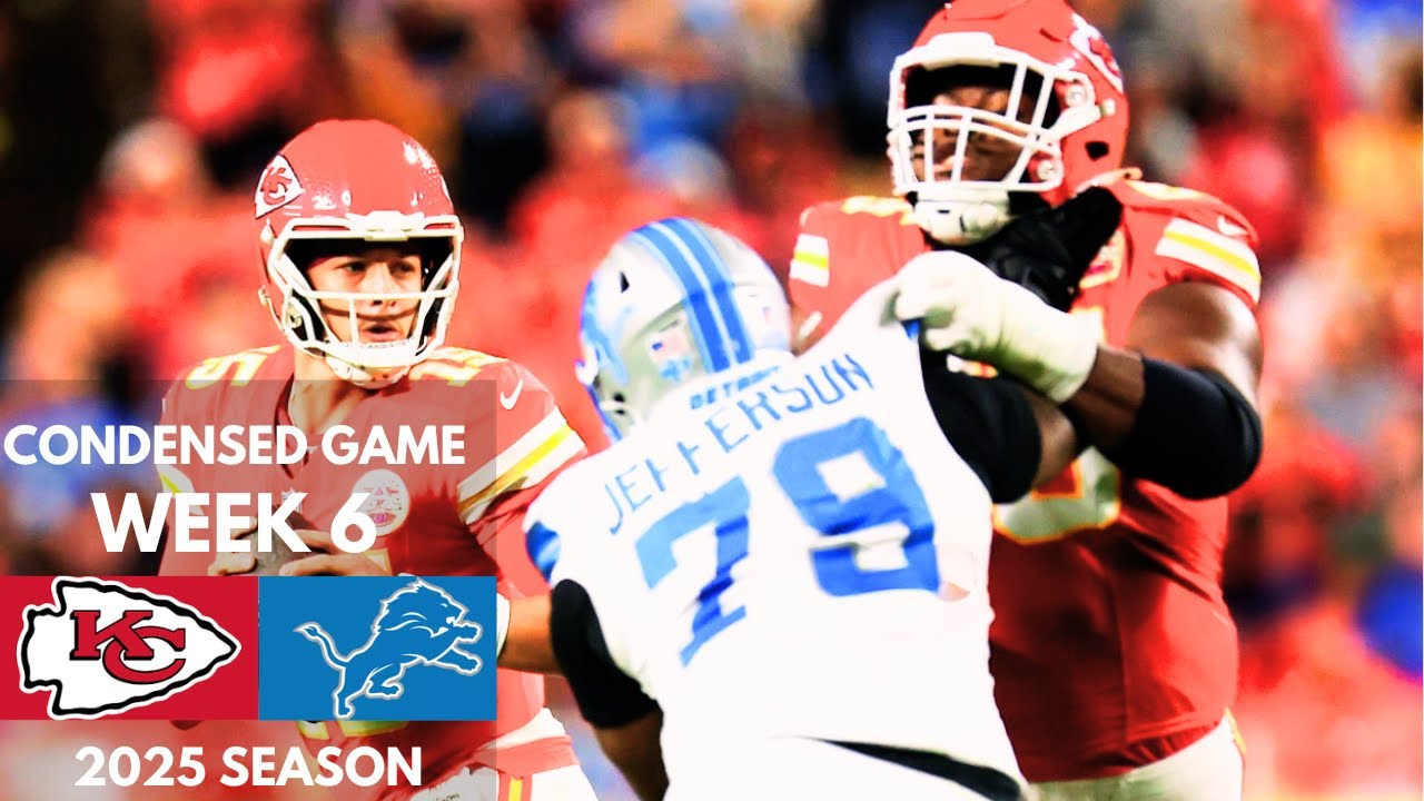 Chiefs vs Lions 2025 Week 6 Condensed Game | NFL Highlights