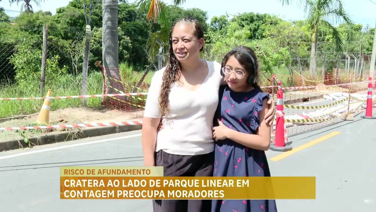 Cratera em Contagem (MG) gera preocupação entre moradores