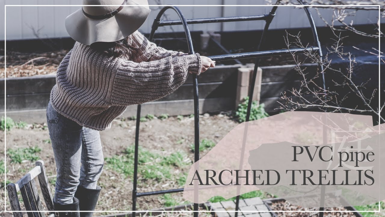 ARCHED GARDEN TRELLIS with PVC | vertical gardening | Tulle insect netting