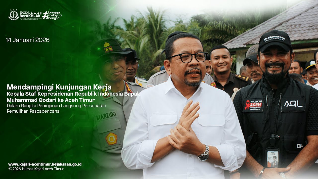 MENDAMPINGI KUNJUNGAN KERJA KEPALA STAF KEPRESIDENAN RI KE DESA BUNIN, KEC SERBAJADI, KAB ACEH TIMUR