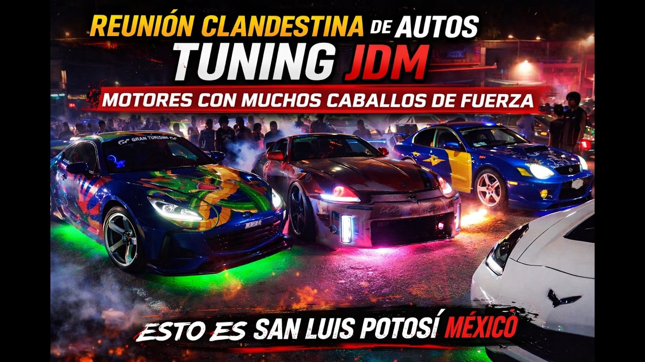 Así se puso el Meet de super autos CLANDESTINO  en Paseo San Luis Potosí 😱 Autos increíbles