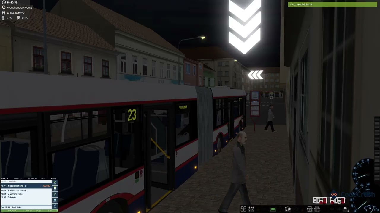 Simt Simulator lina 23 Na Lukách-Poliklinika-Na Lukách