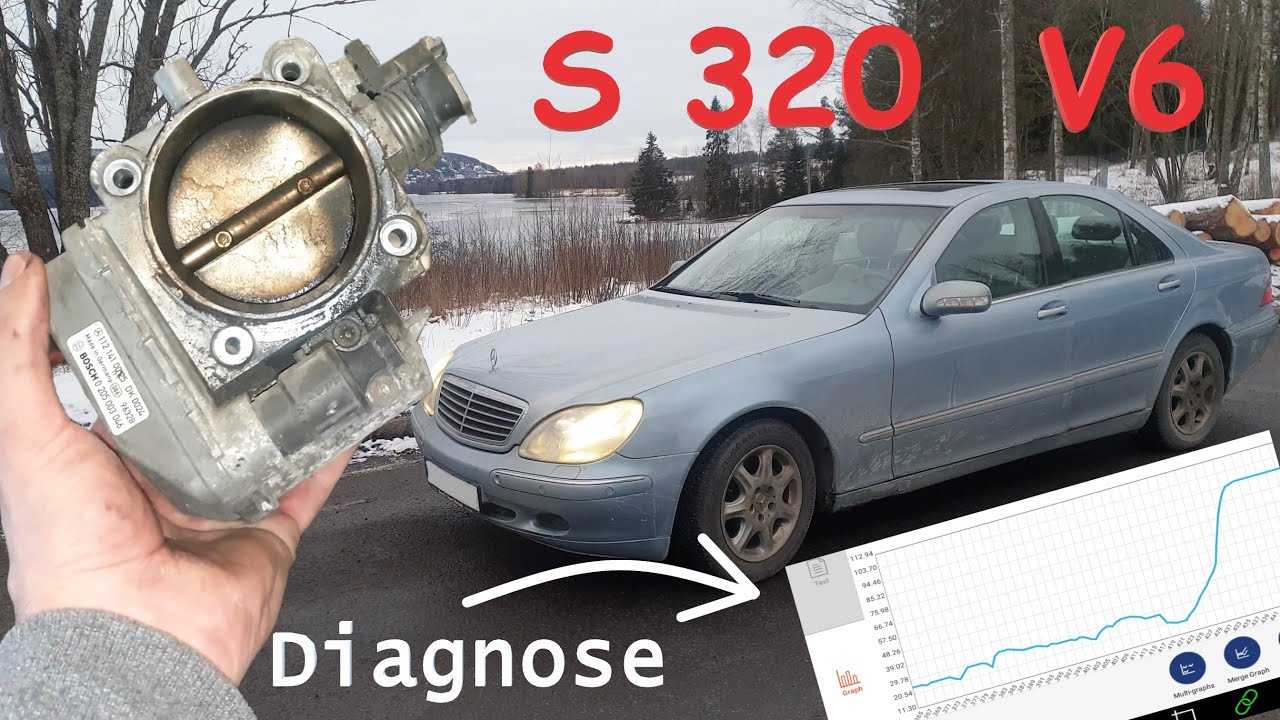 Чистка, диагностика и снятие дроссельной заслонки S 320 Mercedes W220 P2119 P0638 P0121