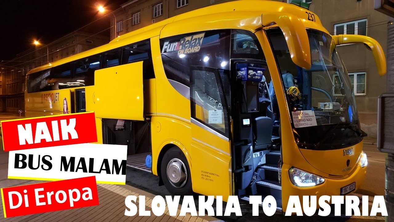 RASANYA NAIK BUS MALAM DI EROPA | Bratislava to Vienna | RegioJet Bus 🇸🇰🇦🇹