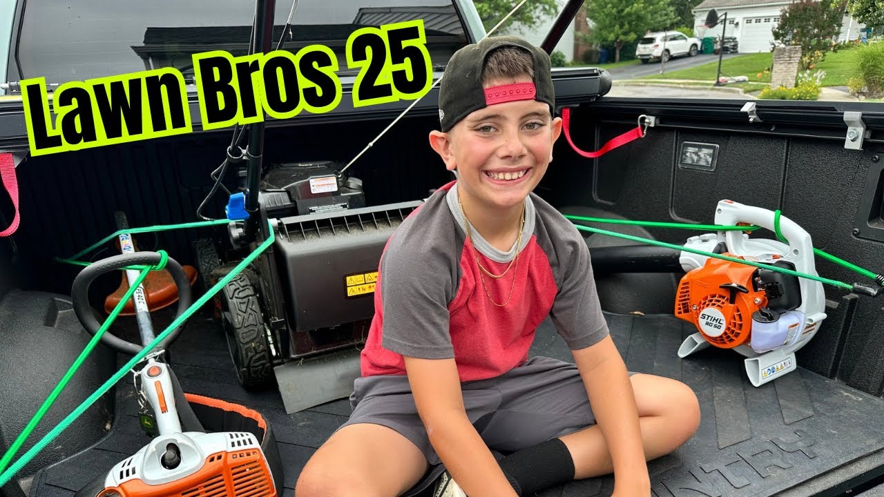 Saturday Grind For This 10 Year Old! Weekend Lawn Mowing!