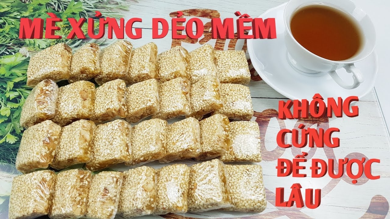 Cách làm mè xửng dẻo- mềm -không cứng- bảo quản được lâu @Bêp Nhà Anne