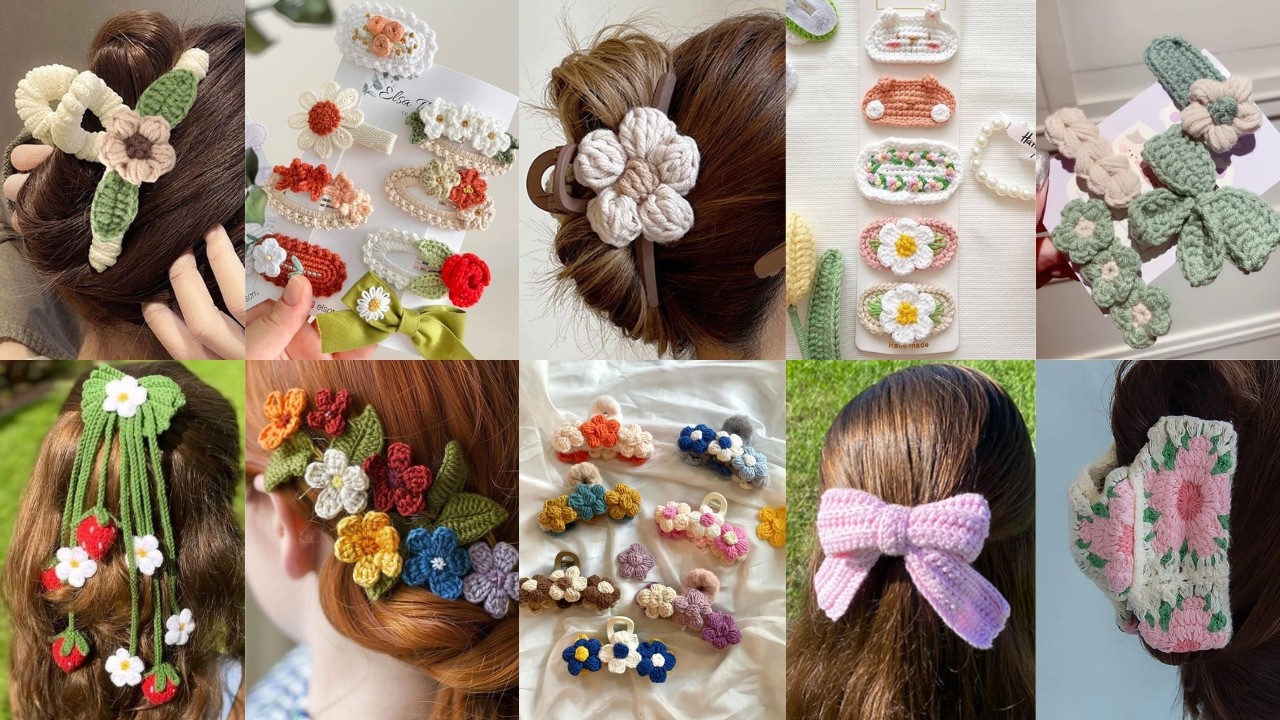 Easy Crochet Hair Accessories Ideas | Headbands, Clips & More