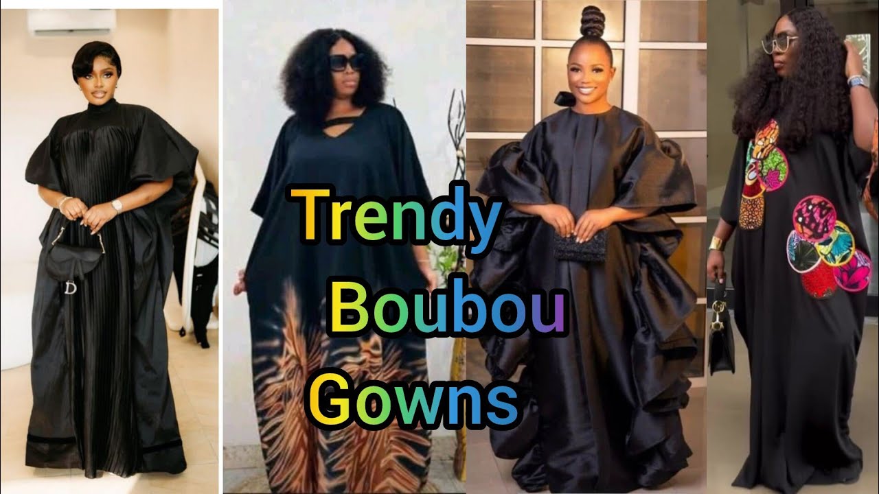 100+ Trendy and Latest Black BOUBOU gowns Inspirations