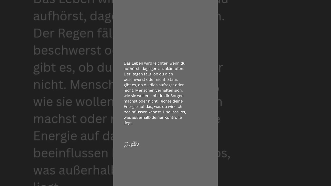 Das Leben wird leichter, wenn du endlich aufh&ouml;rst zu k&auml;mpfen. 🍃
