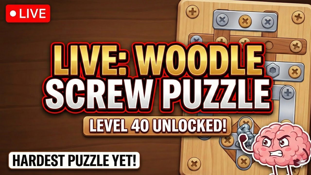 Can You Solve This? Level 40 Woodle Screw Puzzle 🧠