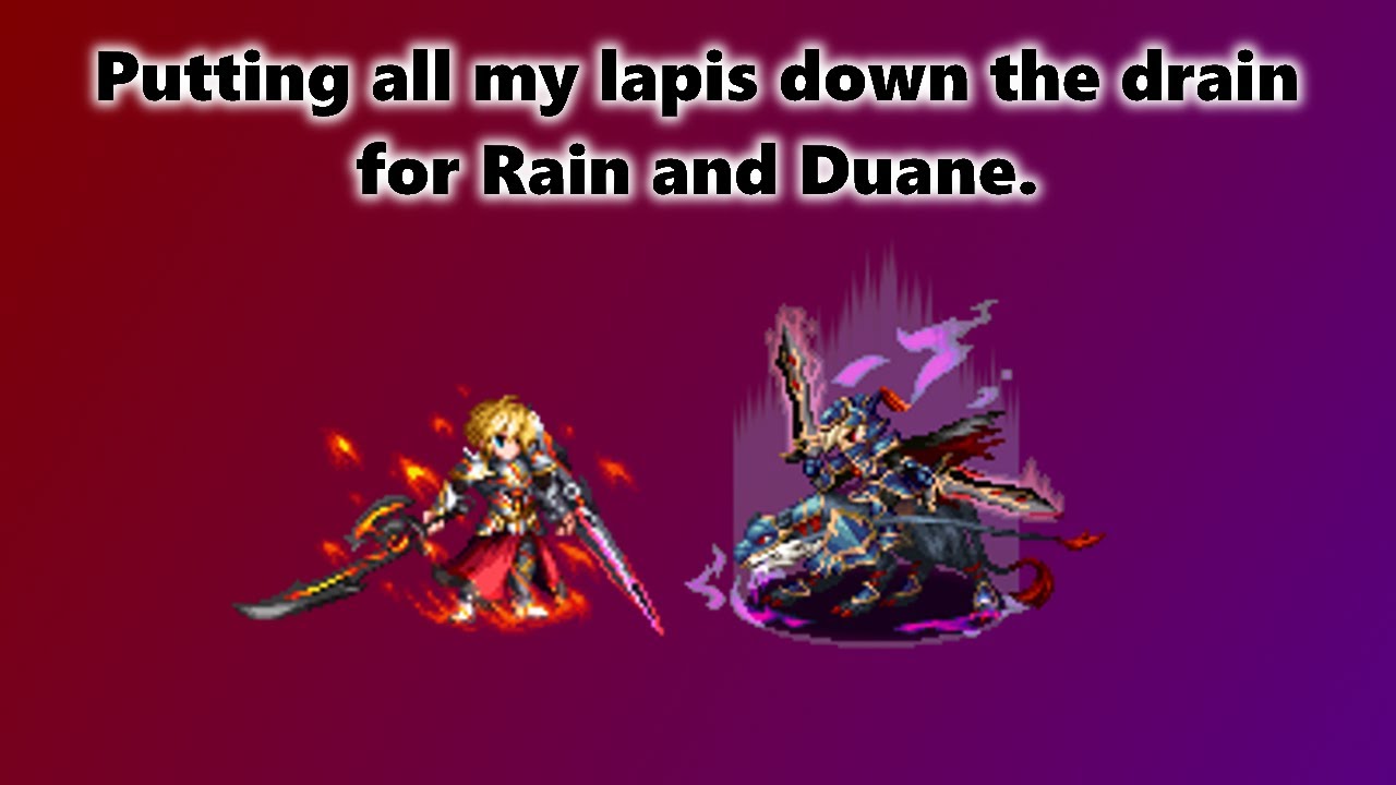 FFBE - Pulls for Flaring Aether Rain and Dark Knight Duane