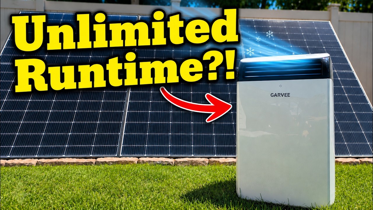 Running An Air Conditioner Using ONLY Solar Power! - Garvee Portable AC Tested!