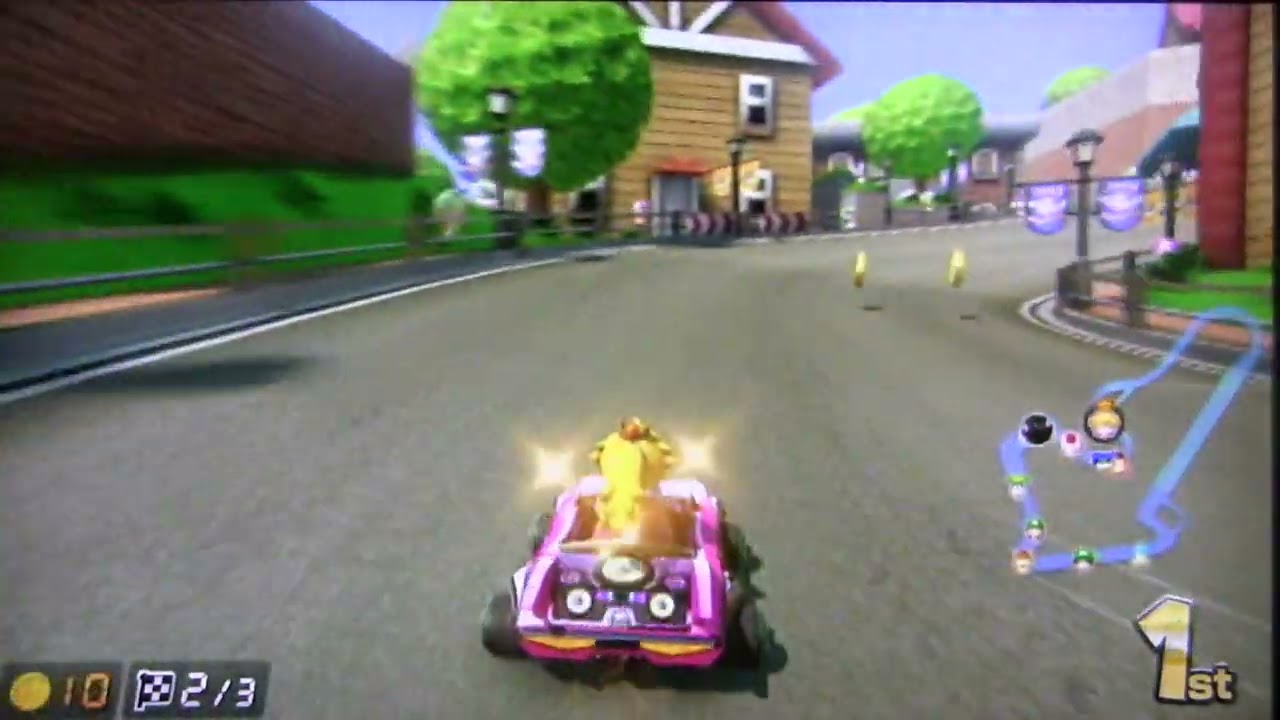 Mario Kart 8 Deluxe – Flower Cup: Toad Harbor (Peach | Woofer Pink | Wide Tires)
