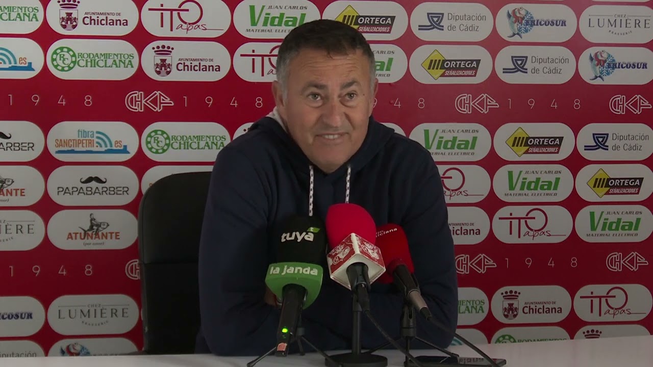 Alfonso Cortijo, Chiclana CF. Postpartido 