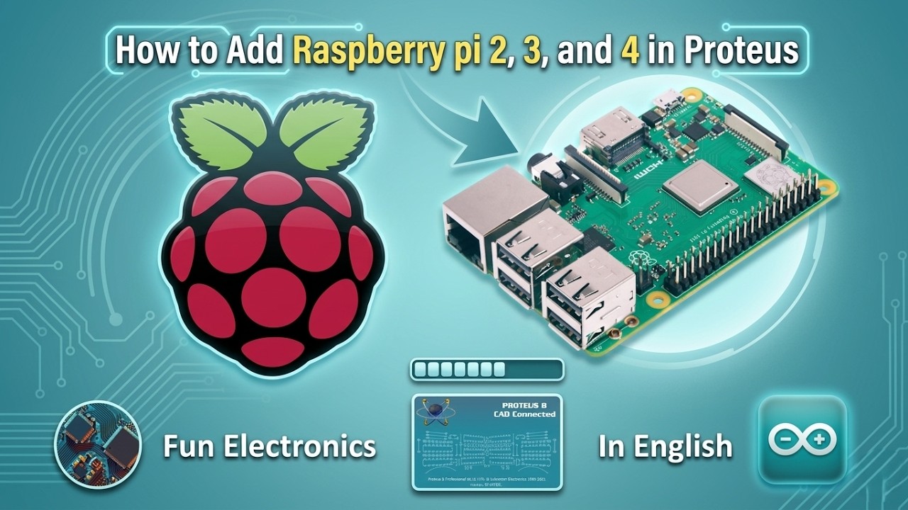 How to Add Raspberry Pi 2, 3, & 4 to Proteus | Step-by-Step Guide 2026 #raspberrypi #proteus