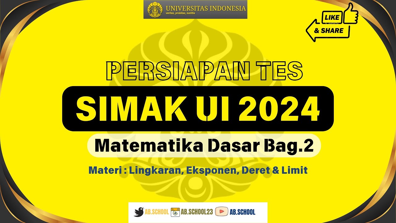 [SIMAK UI 2024] Soal SIMAK UI Matematika Dasar Bag.2 yang tipenya sring mncul! #simakui2024 #simakui