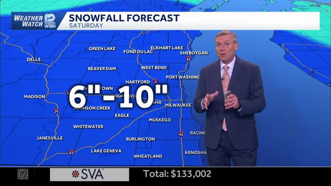 11/26 Evening forecast: Big snowfall heading to SE Wisconsin on Saturday