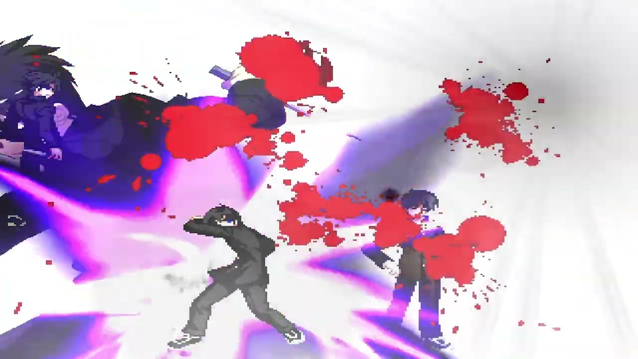KOF MUGEN Tag Team Nanya Shiki ver 0.96A 11p & Joker Tohn 12p VS Black Nightmar 5p & White Phantm 6p