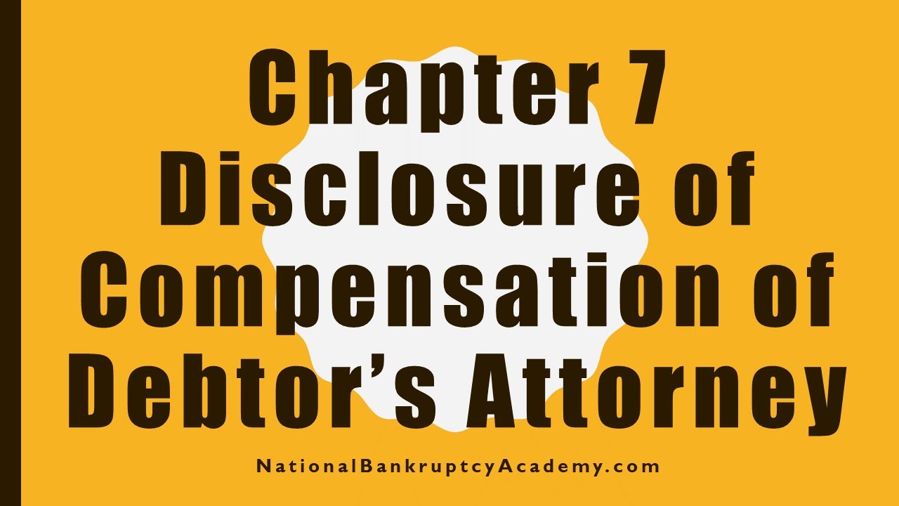 Chapter 7 Statement of Compensation of Debtor's Attorney Preview. Official Bankruptcy Form 2030