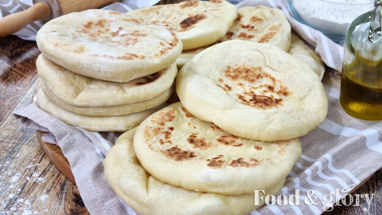 PAN de PITA casero ¡Receta fácil y Sin horno! | Cómo hacer Pan Árabe en sartén
