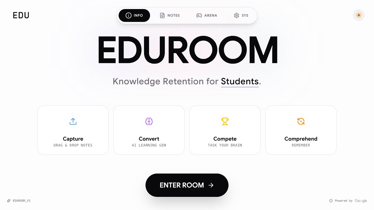 EduRoom: AI Learning Studio (Powered by Google)