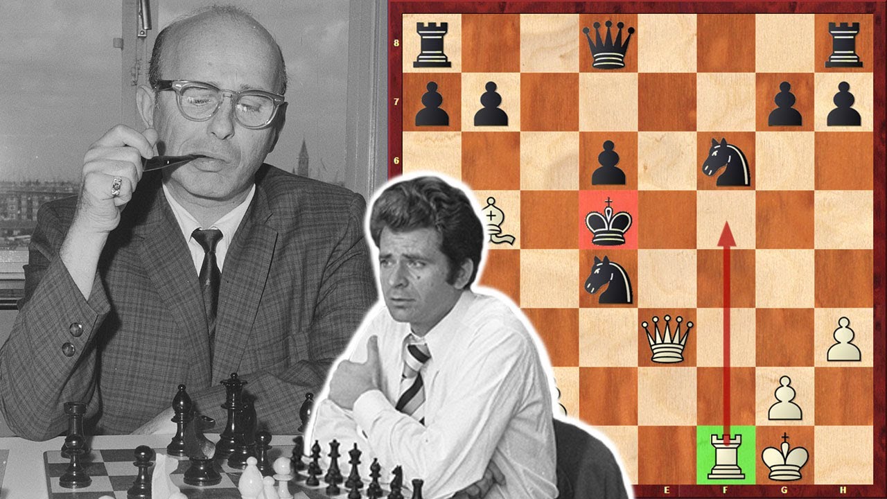 Bronstein Sacrifices Both Rooks In A Bullet Game vs Spassky