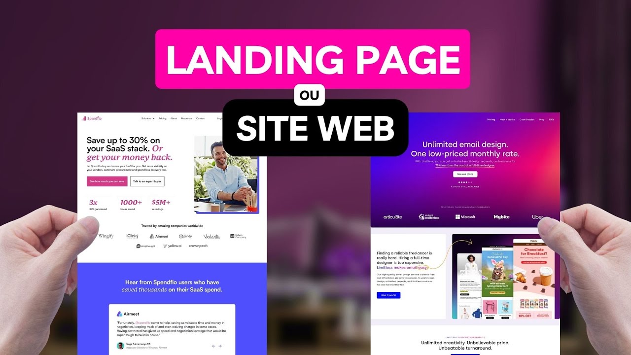 Landing Page vs Site Web : Comparatif, Avantages et Inconvénients