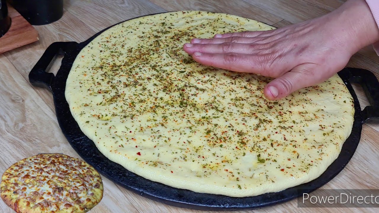 وداعا تخمير الطويل❓بدون مجهود بلا دقيق ابيض حضريهافي دقائق خلطي كلشي شوفي نتيجة هشاشة بنة كتهبلpizza