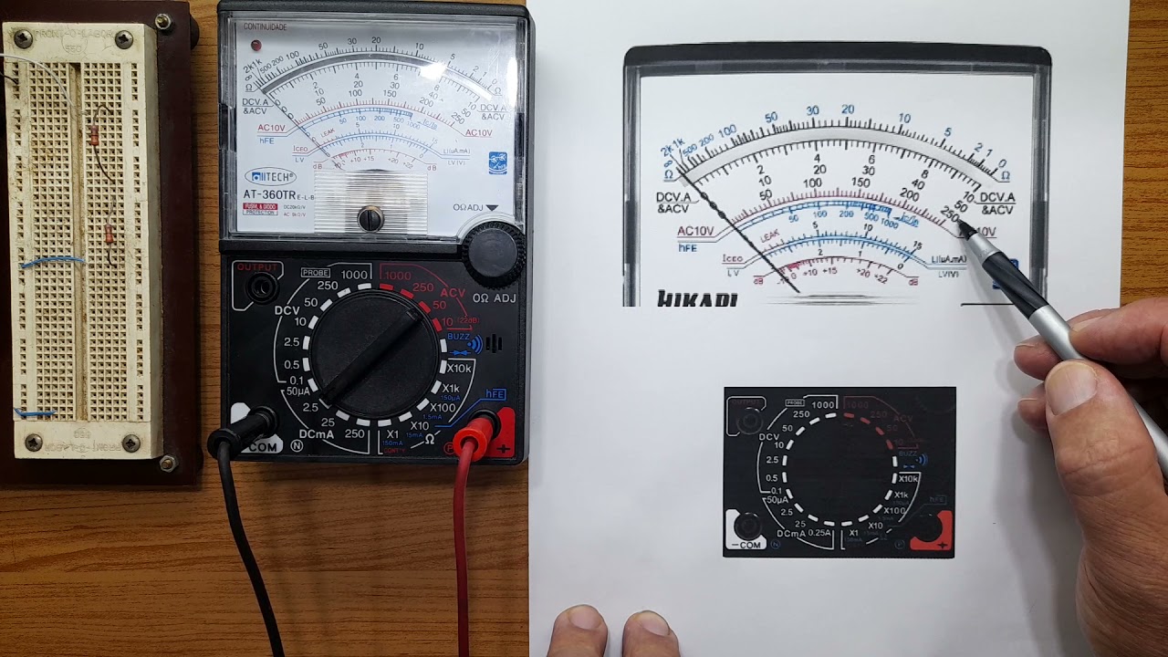 Como usar o Amperímetro Analógico