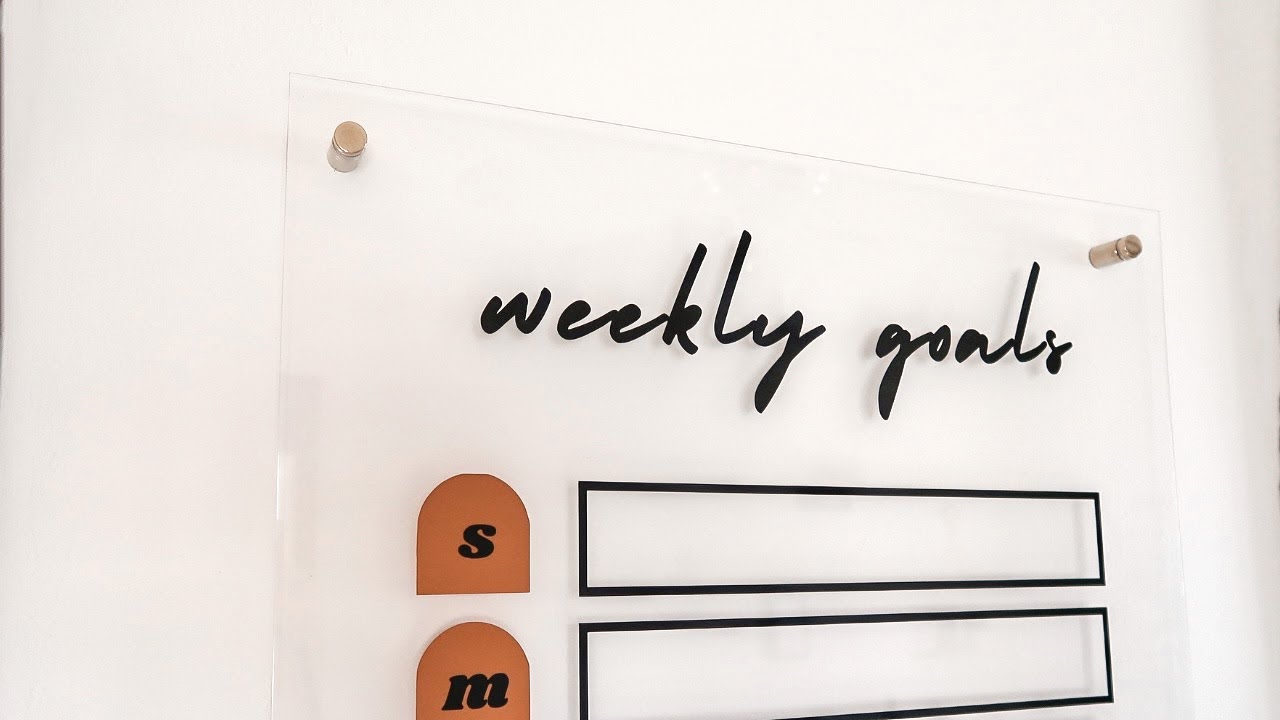 DIY ACRYLIC WALL CALENDAR (but with a twist!) // DIY Acrylic Weekly Wall Calendar with Cricut Maker