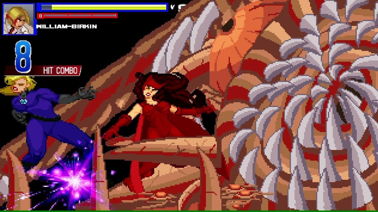 🎮 MUGEN Marvel vs Resident Evil - William Birkin vs Scarlet Witch, Invisible Woman 🎮