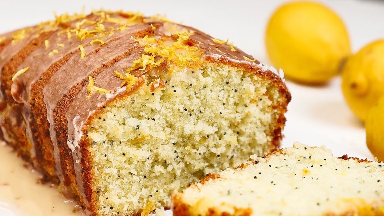 Super moist Lemon Poppy seed pound cake/ ready in less than 5 minutes
