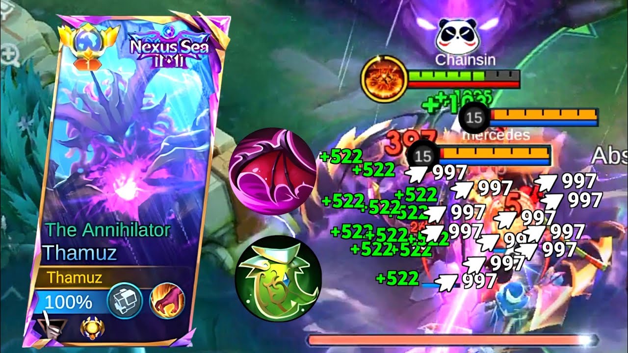 THAMUZ NEW BEST 1 HIT BUILD 2025!!(100% BROKEN) MLBB ✓