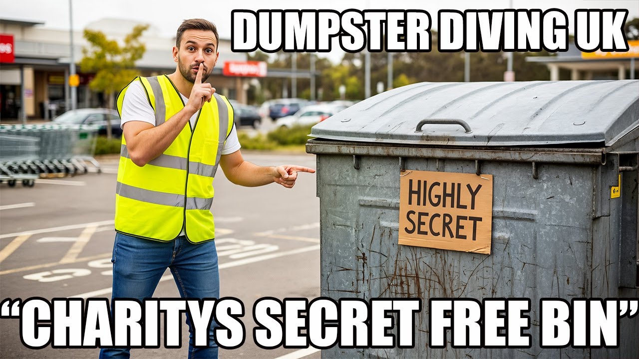 I FOUND A SECRET CHARITY FREE BIN😲, DUMPSTER DIVING UK